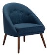 Casual Contemporary Blue Accent Chair - Carter