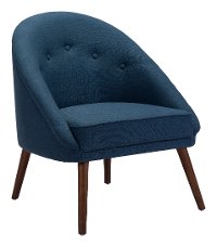 Casual Contemporary Blue Accent Chair - Carter