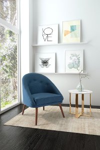 Casual Contemporary Blue Accent Chair - Carter-7