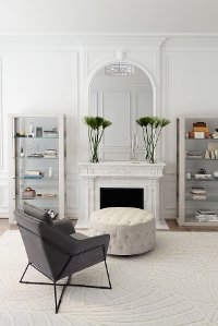 Contemporary Beige Tufted Ottoman - Neal-4