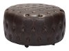 Contemporary Brown Tufted Ottoman - Neal-1