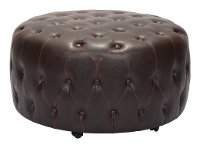 Contemporary Brown Tufted Ottoman - Neal