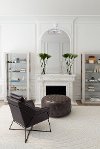 Contemporary Brown Tufted Ottoman - Neal-4