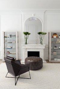 Contemporary Brown Tufted Ottoman - Neal-4
