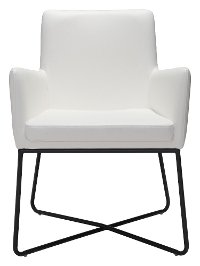 Contemporary Modern White Upholstered Lounge Chair - Axel-4