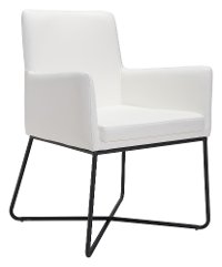 Contemporary Modern White Upholstered Lounge Chair - Axel-6