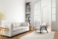 Modern Contemporary White Lounge Chair - Homestead
