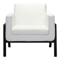 Modern Contemporary White Lounge Chair - Homestead-2