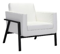 Modern Contemporary White Lounge Chair - Homestead-3
