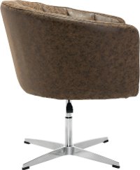 Vintage Modern Coffee Brown Swivel Lounge Chair - Wilshire-2