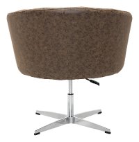 Vintage Modern Coffee Brown Swivel Lounge Chair - Wilshire-4