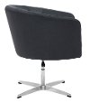 Vintage Modern Black Swivel Lounge Chair - Wilshire-2