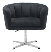 Vintage Modern Black Swivel Lounge Chair - Wilshire-4