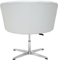 Vintage Modern White Swivel Lounge Chair - Wilshire-2