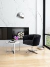 Vintage Modern White Swivel Lounge Chair - Wilshire-6