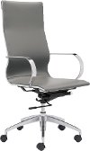 High Back Gray Office Chair - Glider