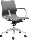 Low Back Gray Office Chair - Glider
