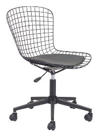 Wired Matte Black Office Chair - Wire Office-2