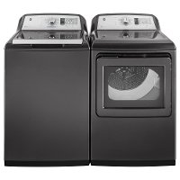 KIT GE Top Load Washer and Dryer Set - Diamond Gray Electric