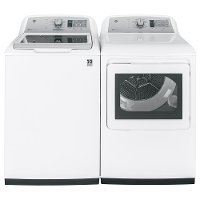 KIT GE Top Load Washer and Dryer Set - White Electric
