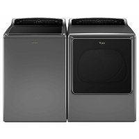KIT Whirlpool Top Load Washer and Dryer Set - Chrome Electric