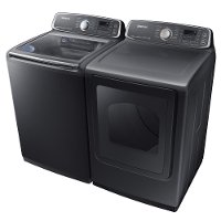 KIT Samsung Top Load Washer and Electric Eco Dryer Set - Black Stainless Steel-3