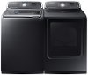 KIT Samsung Top Load Washer and Dryer Set - Black Stainless Steel Gas