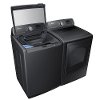 KIT Samsung Top Load Washer and Dryer Set - Black Stainless Steel Gas-4