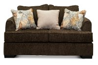 Contemporary Chocolate Brown Loveseat - Lansing