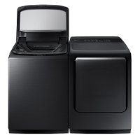 KIT Samsung Top Load Washer and Dryer Set - Black Stainless Steel Gas-2