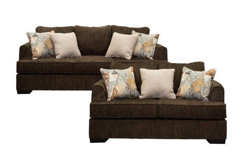 Contemporary Brown 2 Piece Living Room Set Lansing Rc Willey Contemporary Brown 2 Piece Living Room Set Lansing Rc Willey Furniture