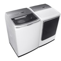 KIT Samsung Top Load Washer and Dryer Set - White Gas