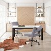 Contemporary Light Gray Armless Office Chair - Brix