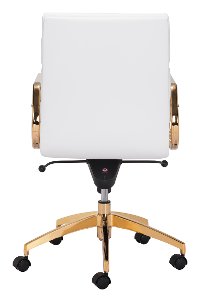 Sleek and Sassy White and Gold Office Chair - Scientist-4