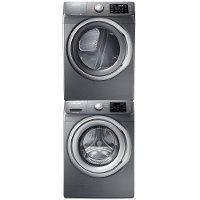 KIT Samsung Front Load Washer and Electric Dryer Set - Platinum Silver