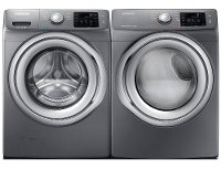KIT Samsung Front Load Washer and Gas Dryer Pair - Platinum Silver