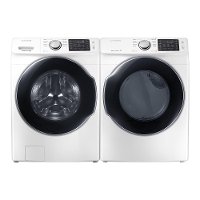 KIT Samsung Front Load Washer and Laundry Set - White Electric