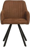 Modern Brown Upholstered Dining Chair - Marcus