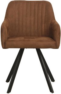 Modern Brown Upholstered Dining Chair - Marcus