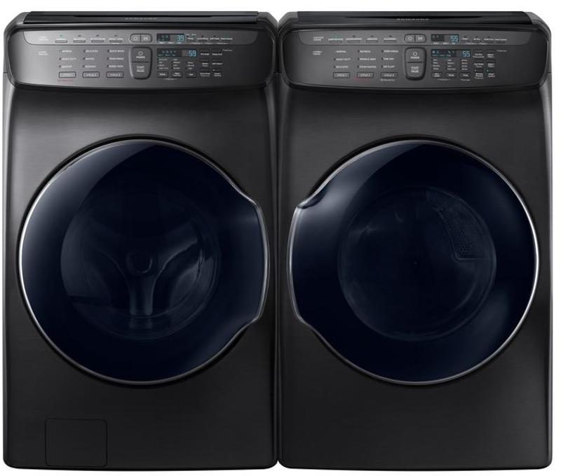 Samsung Front Load Washer and Dryer Set - Black Stainless Steel Black Stainless Steel Samsung Washer And Dryer