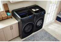 KIT Samsung Front Load Washer and Laundry Set - Black Stainless Steel Gas-3