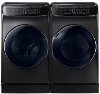 KIT Samsung FlexWash Front Load Washer and Dryer Set - Black Stainless Steel Electric