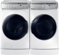 KIT Samsung FlexWash Front Load Washer and Dryer Set - White Gas