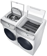 KIT Samsung FlexWash Front Load Washer and Dryer Set - White Gas-2