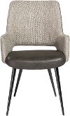 Light Brown and Gray Upholstered Dining Chair - Desi