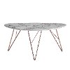 Simple Marble and Gold Coffee Table - Enzi