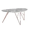 Simple Marble and Gold Coffee Table - Enzi-2