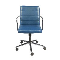 Blue Low Back Office Chair - Leandor