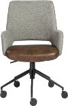 Vintage Gray and Brown Office Chair - Desi Collection-1