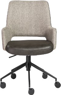 Vintage Brown and Gray Office Chair - Desi Collection